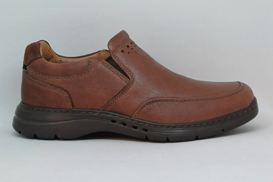 CLARKS UN BRAWLEY STEP BRUN HERRE SKO