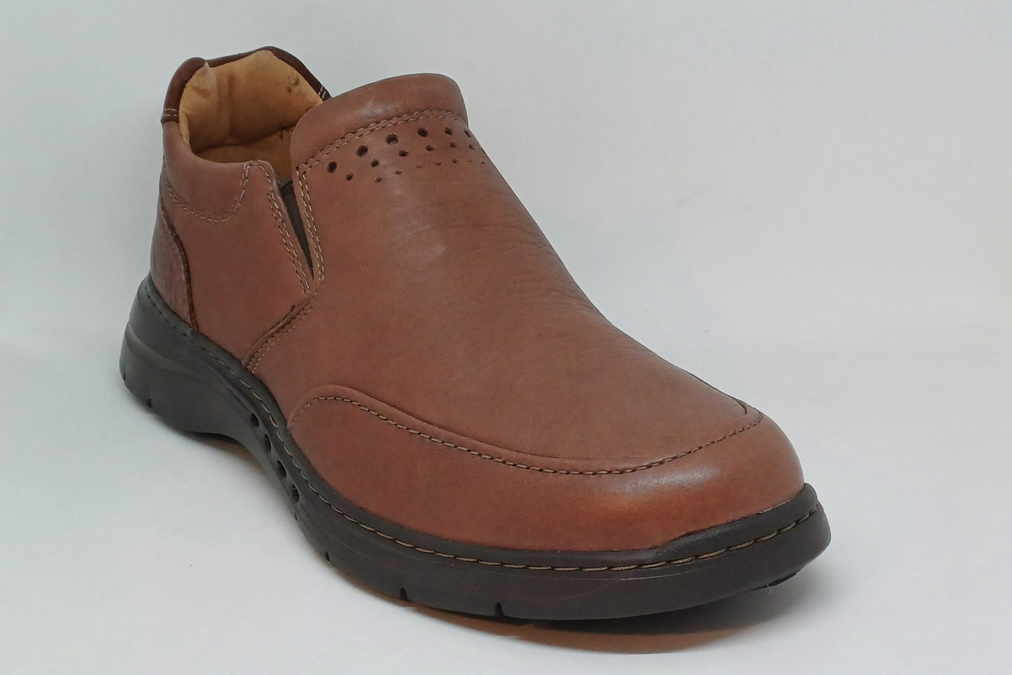 CLARKS UN BRAWLEY STEP BRUN HERRE SKO